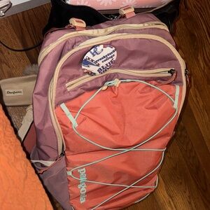 Patagonia Orange and Mauve Backpack